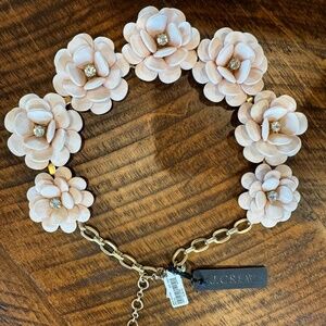J. Crew large pink floral necklace
